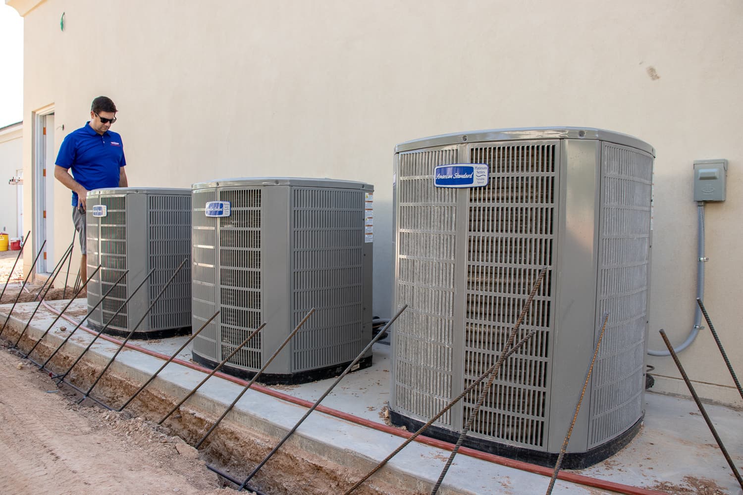 NVM technician on-site at a customer home